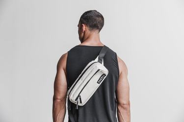 Nobull Crossbody Men's Bags White | Australia (ZU9715)